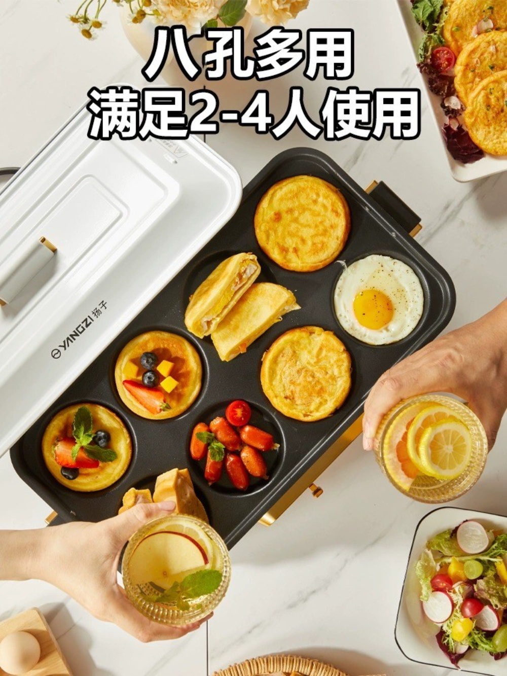 계란빵기계 계란빵 6구 기계 달걀빵 만들기 전기 간식거리 가정용 이미지 3