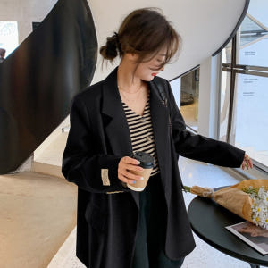 정모은 자켓 드라마 사랑한다고 말해줘 신현빈 오버핏 블레이저 싱어게인3 ... 착용 후기 | 사이즈/핏 총정리 - 상품 이미지 4
