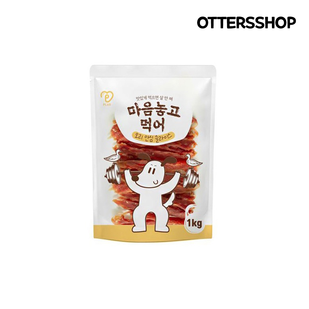 피랩 대용량간식 강아지 반려견 간식 육포 오리 안심 슬라이스 1kg - 메인 이미지