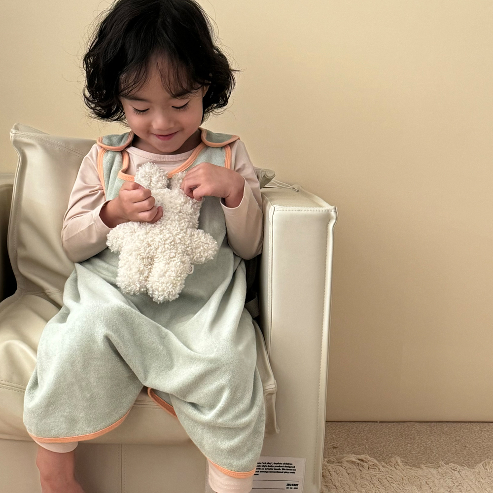 아기 수면 조끼 내복 유아 잠옷 실내복 [타올조끼] 이미지 6