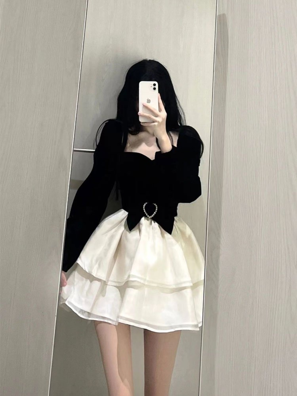 마이데몬 김유정 도도희 원피스 옷 패션 명품스타일 생일파티 프렌치 풍성 스커트 - 상세 이미지 5