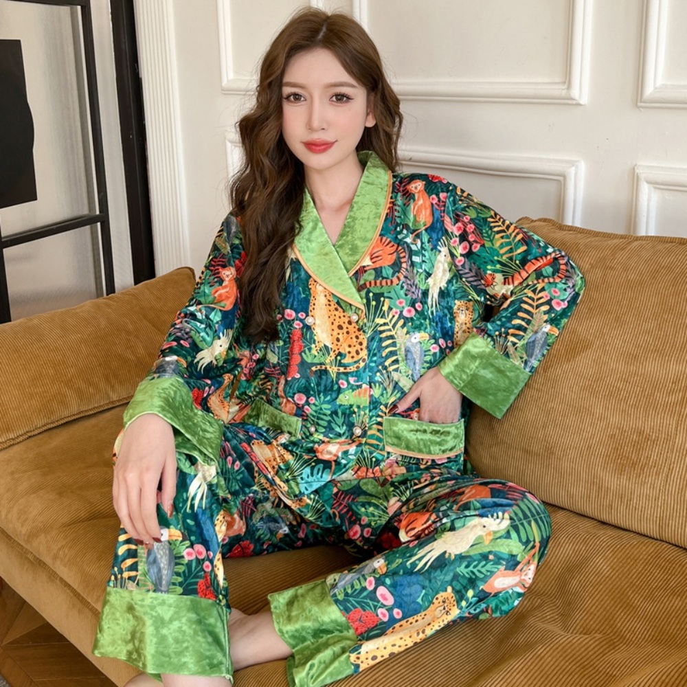 김효진 잠옷 드라마 무인도의디바 윤란주 옷 패션 정보 벨벳 파자마 홈웨어 세트 03 이미지