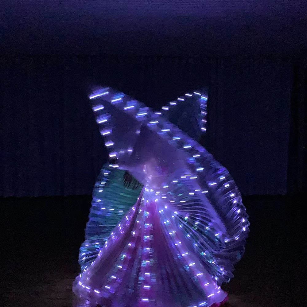 빛나는 날개 춤 소품 Led 윙 액세서리 화려한 무대 밸리 댄스 - 상세 이미지 4