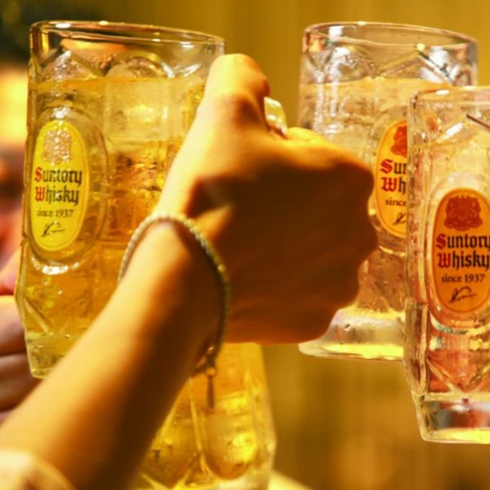 산토리 하이볼잔 일본산 375ML 맥주잔 위스키잔