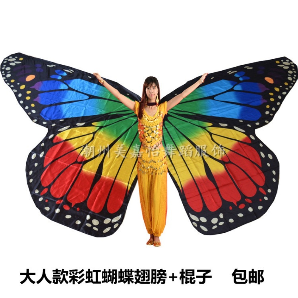 무대 의상 퍼포먼스 나비 날개 무지개 파티 클럽 인싸템 댄스 춤 틱톡 쇼츠 영상 - 상세 이미지 2