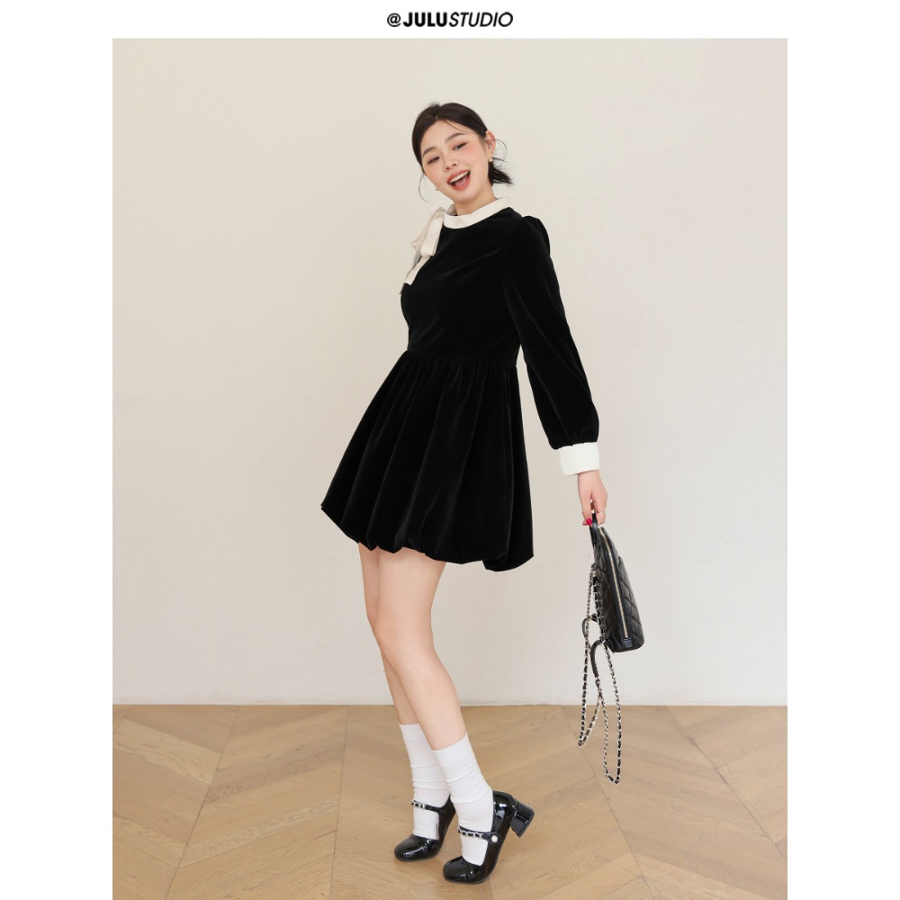 드라마 마이데몬 김유정 원피스 도도희 파티 착장 새틴 벨벳 피로연 하객원피스 이미지 2