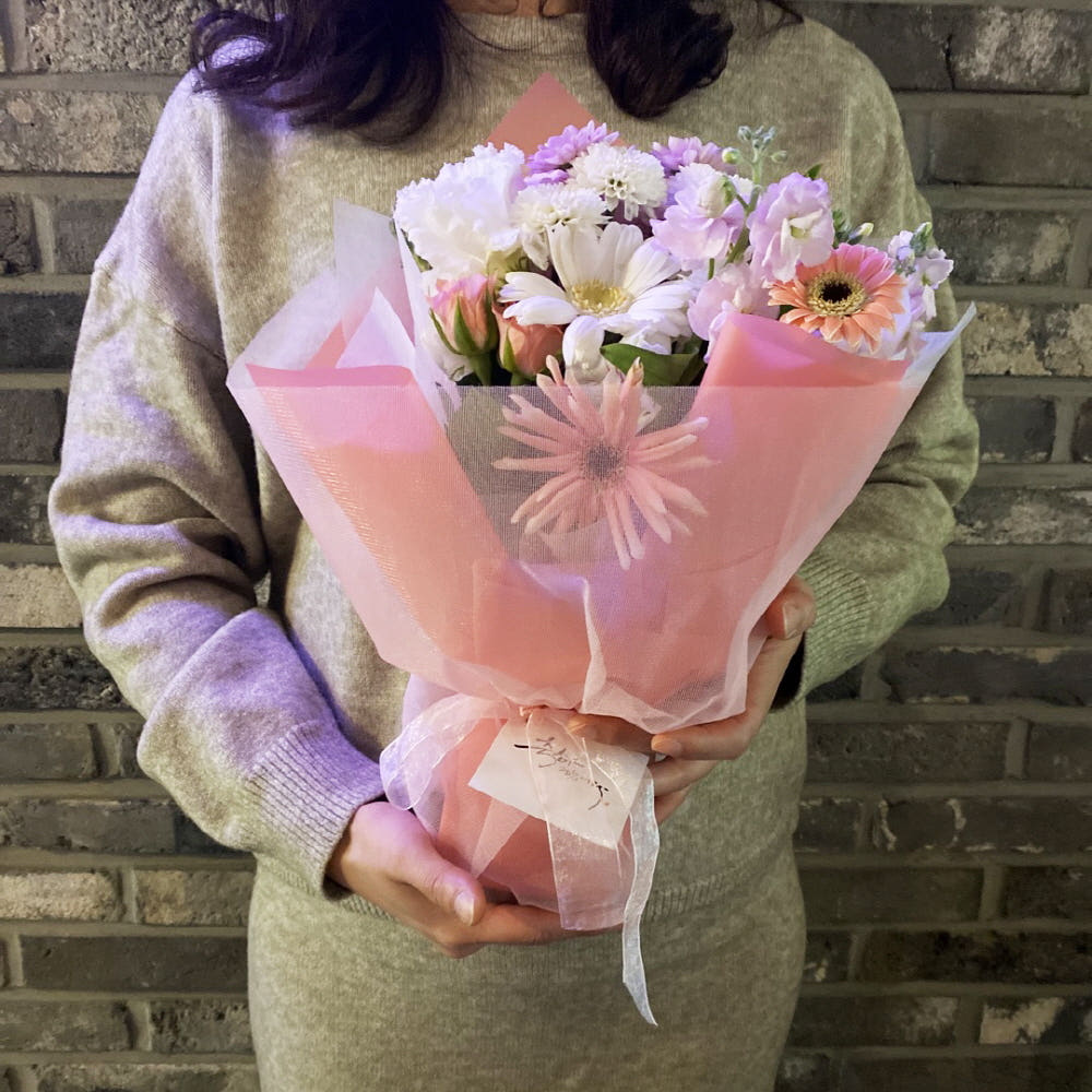 오후의 꽃 생화 졸업 생일 축하 색감지정 로맨틱 꽃다발(핑크) 꽃배달