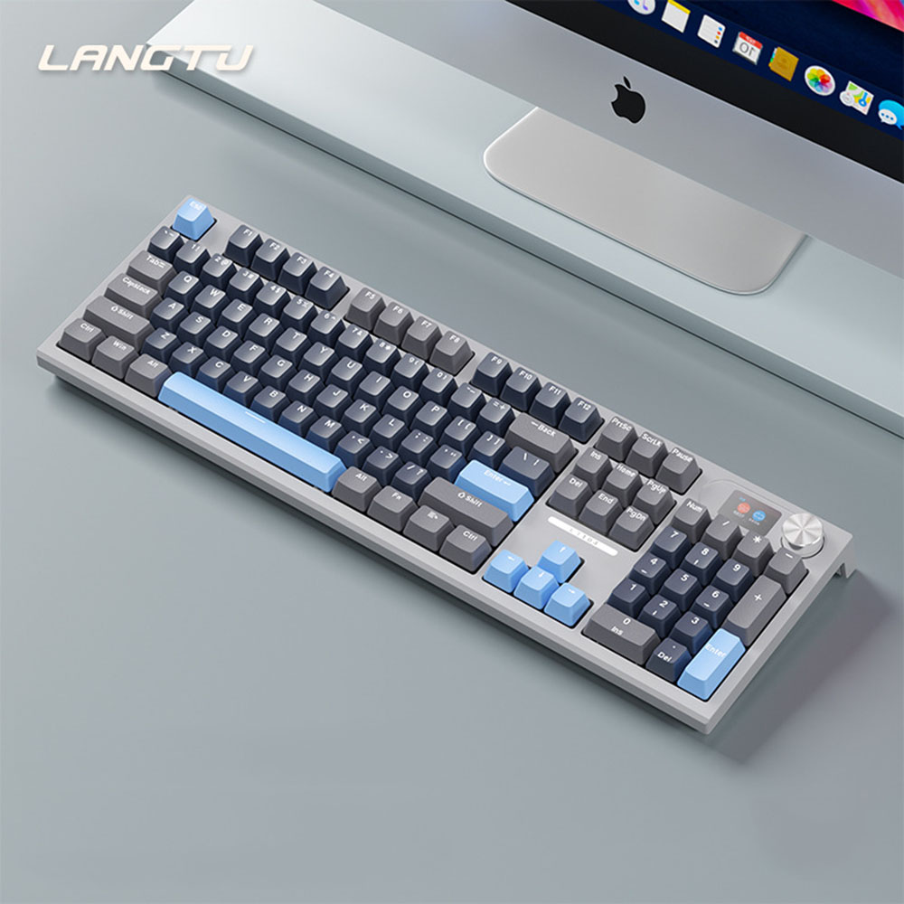 랑투 Langtu LT104 기계식 커스텀 유선 무선 화이트 키보드 유선 화이트 금축 - 상세 이미지 3