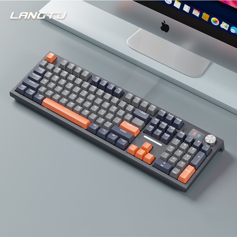 랑투 Langtu LT104 기계식 커스텀 유선 무선 화이트 키보드 유선 화이트 금축 - 상세 이미지 4