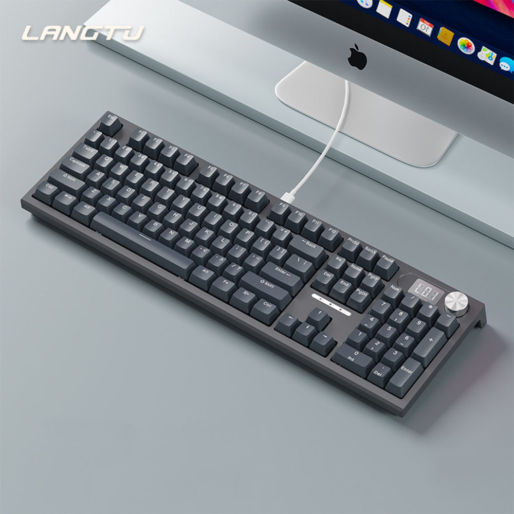 랑투 Langtu LT104 기계식 커스텀 유선 무선 화이트 키보드 유선 화이트 금축 - 상세 이미지 2