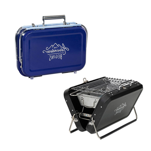젠틀맨하드웨어 캠핑 접이식 포터블 바베큐 차콜 그릴 화로대 휴대용 경량 소형 미니 블랙
