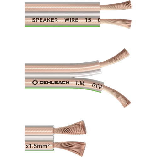 Oehlbach 오엘바흐 SPEAKER WIRE SP-15 스피커 케이블 2 x 1.50mm² 투명 10M 1롤 (D1C101) 이미지 3