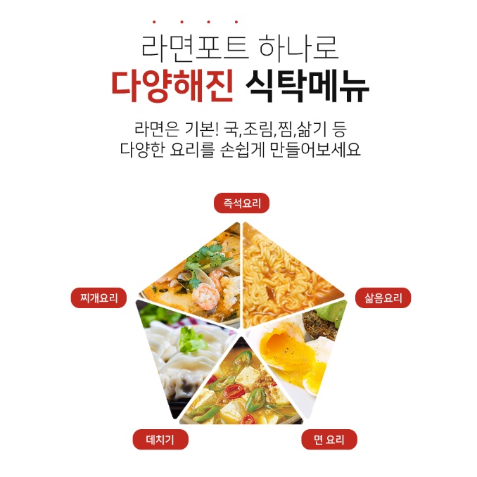 라면 끓이는 기계 휴대용 여행용 라면 포트 1.5리터