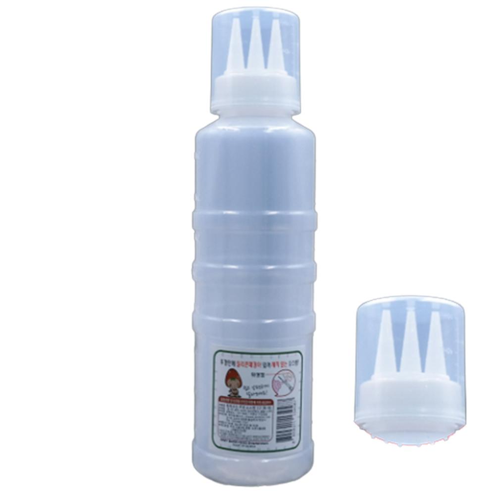 잘라쓰는 3구 소스병 디스펜서 실리콘패킹 누수방지 특대 700ml