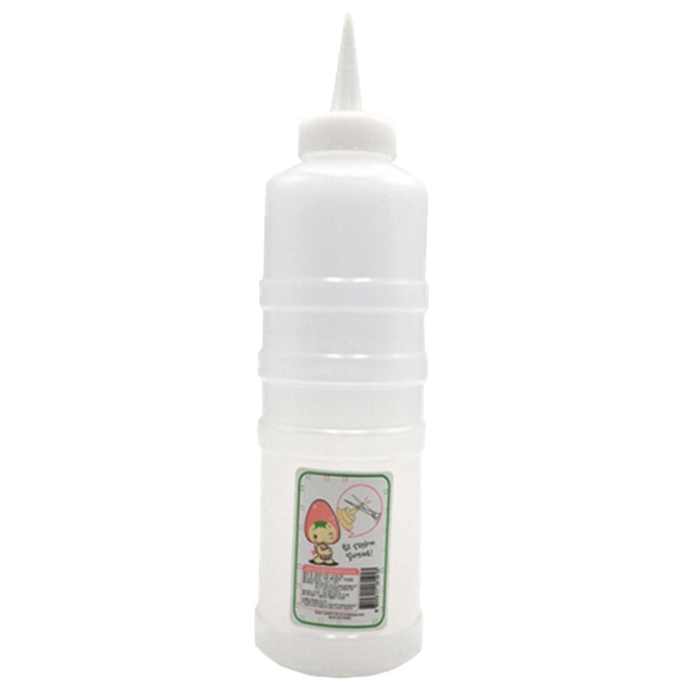 업소용 뿌리는 뾰족 양념통 투명 플라스틱 잘라쓰는 소스통 눈금 케찹병 700ml 특대형
