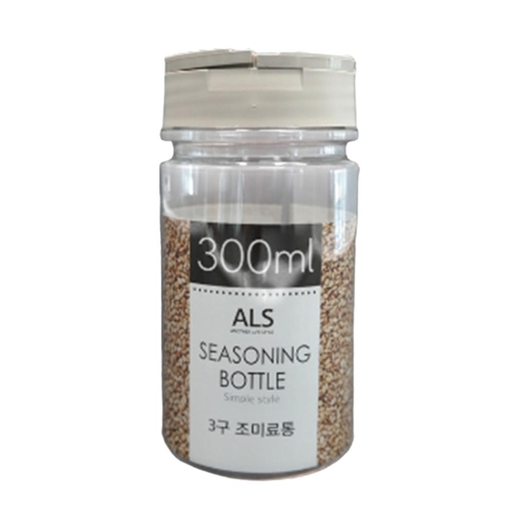 투명 원터치 조미료통 디스펜서 3구 다용도 300ml