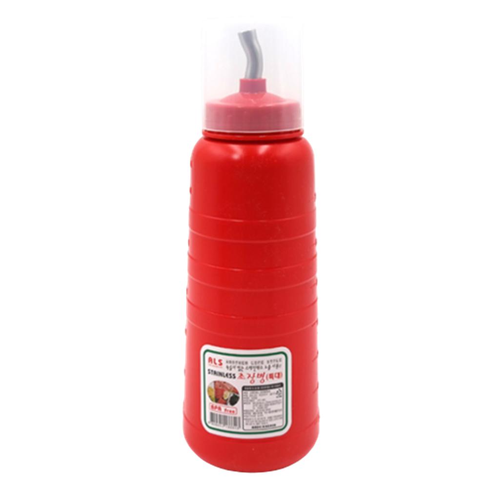 소스병 디스펜서 스테인리스노즐 650ml 눈금