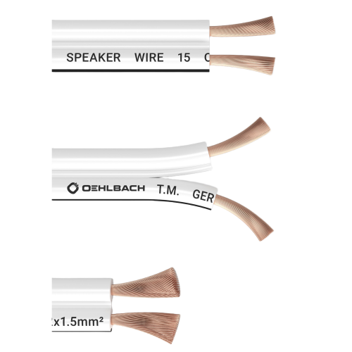 Oehlbach 오엘바흐 SPEAKER WIRE SP-15 스피커 케이블 2 x 1.5 mm² 화이트 10M 1롤 (D1C191) 이미지 3