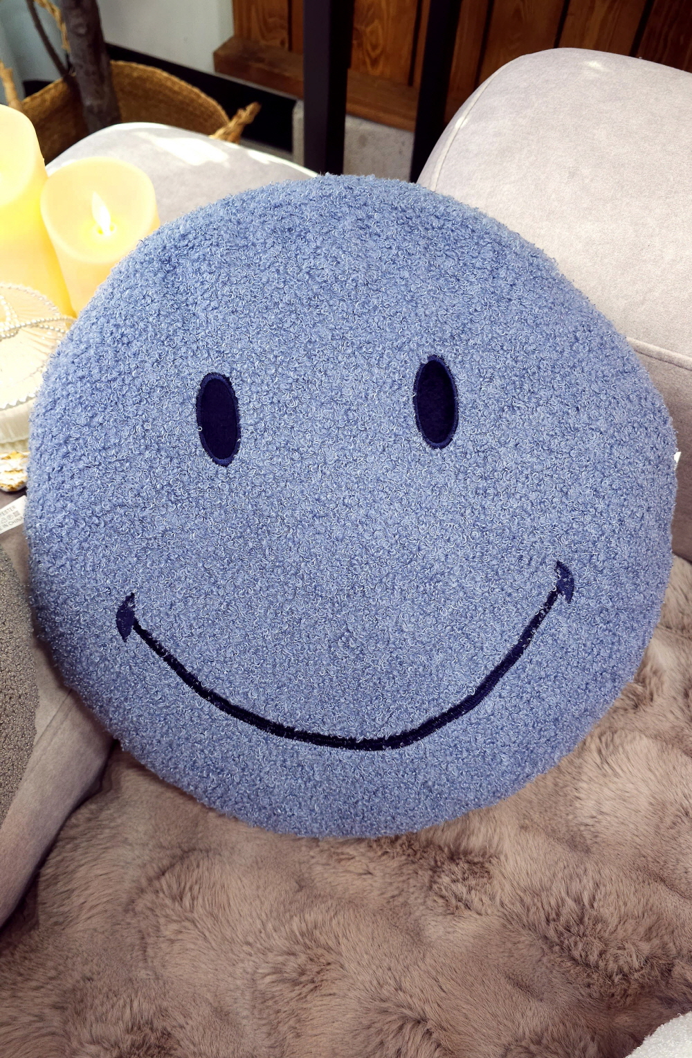 동그란 스마일쿠션 미용실쿠션 큐션 유퀴즈선물