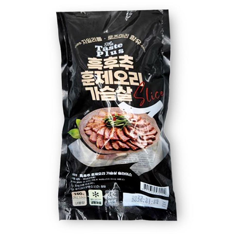 오리고기 훈제오리 흑후추 가슴살 슬라이스 160g X 10봉 : 수앤서마켓B