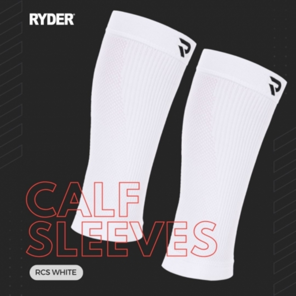 라이더 RYDER RCS WHITE ( 카프 슬리브) 종아리 보호대 배드민턴 탁구 스쿼시 - 상품 이미지