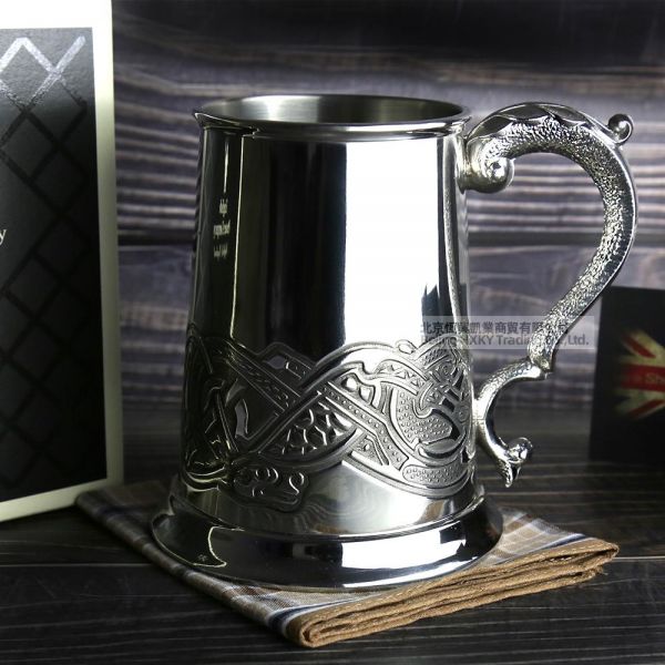 500ml English Pewter 영국수입 오리지널 핸드메이드 주석잔 맥주잔 호프 바 - 상품 이미지