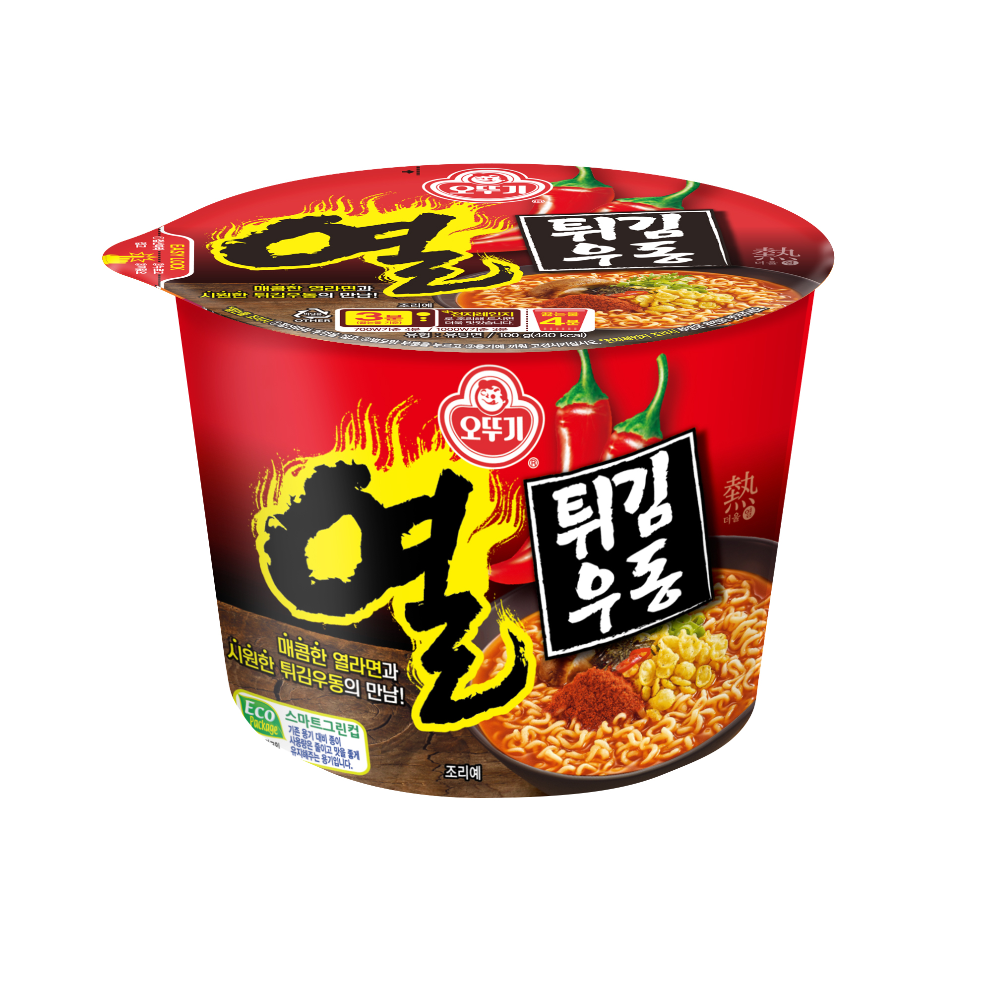 오뚜기 열 튀김우동 큰컵라면 100g, 1개 - 메인 이미지