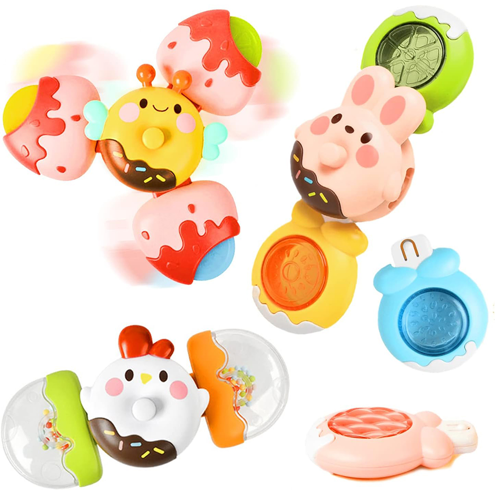 키저스 빙글빙글 멀티 캔디 스핀팝 흡착 회전 딸랑이 세트 아기 신생아 장난감 선물