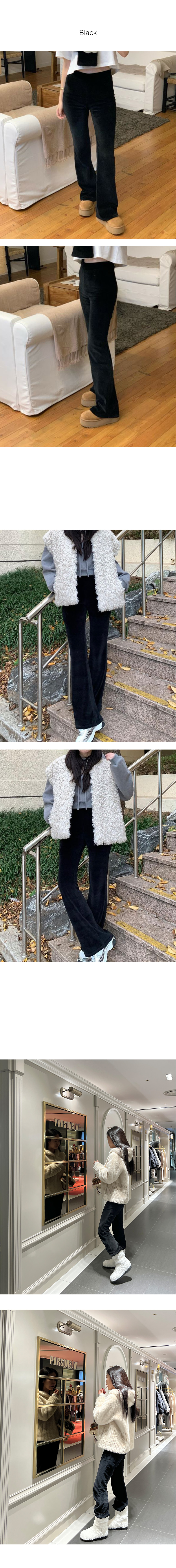 [S/M] 벨벳 레깅스 부츠컷 팬츠 벨루아 상세 이미지 1