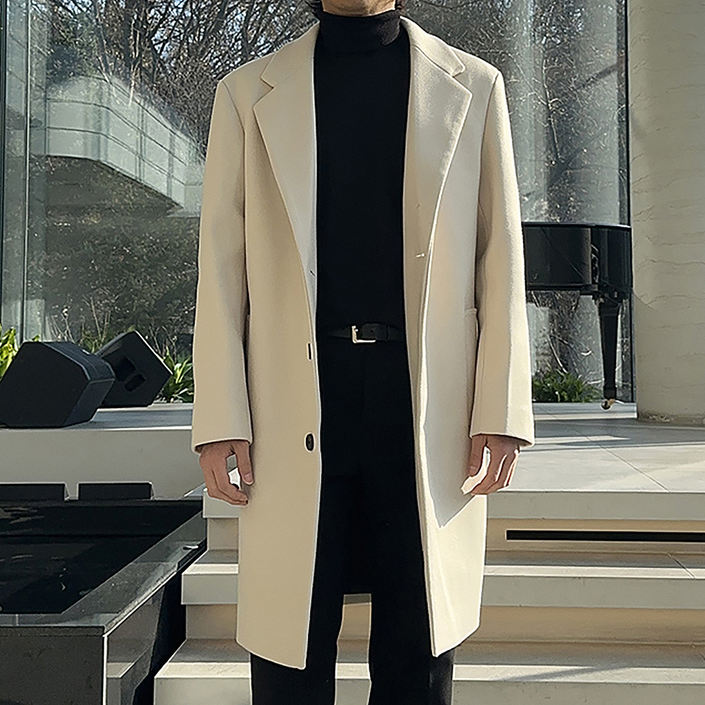 남자 겨울코트 울 겨울 오버핏 빅사이즈 남자 캐시미어 코트