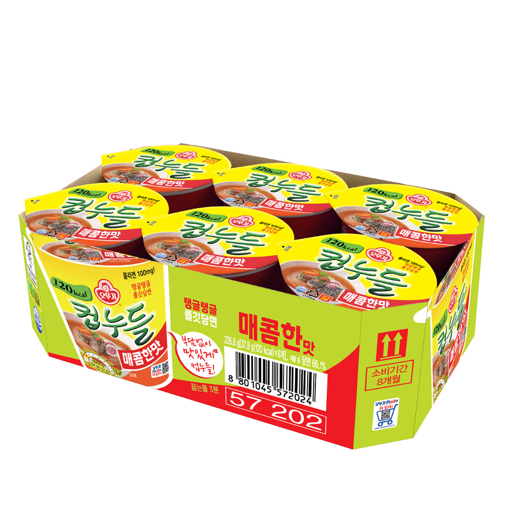 오뚜기 컵누들 매콤한맛 37.8g, 6개 - 메인 이미지