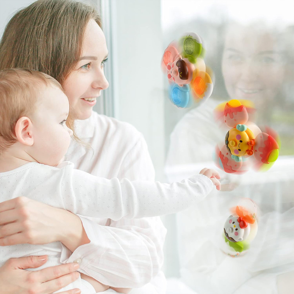 키저스 빙글빙글 멀티 캔디 스핀팝 흡착 회전 딸랑이 세트 아기 신생아 장난감 선물
