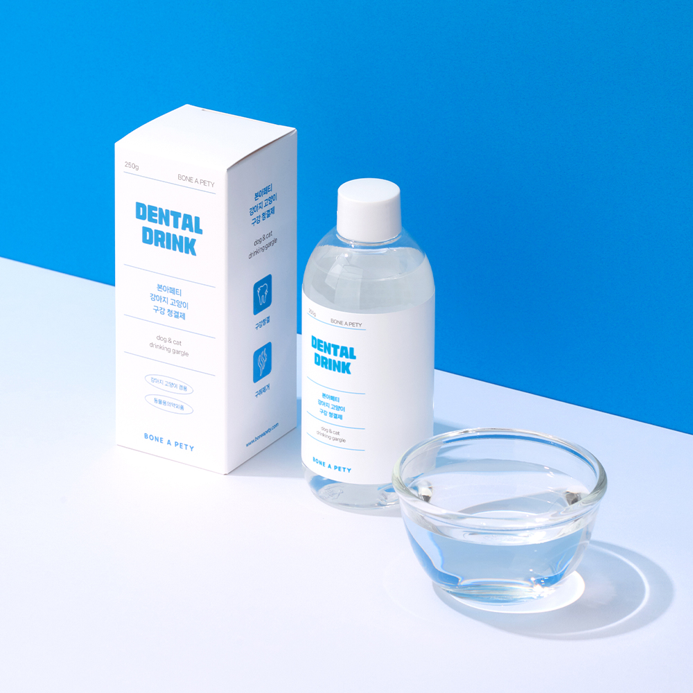 본아페티 강아지 고양이 마시는 치약 양치 입냄새 치석 덴탈드링크 250g, 1개