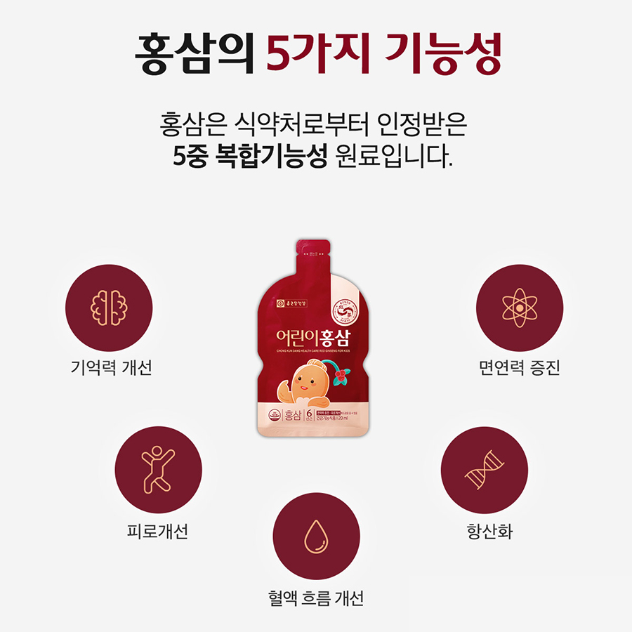 종근당건강 어린이 홍삼 진세노사이드 국내산 6년근 맛있는 쓴맛없는 홍삼즙 면역력 이미지 4