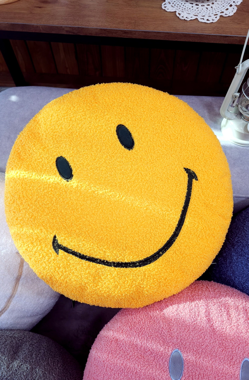 동그란 스마일쿠션 미용실쿠션 큐션 유퀴즈선물