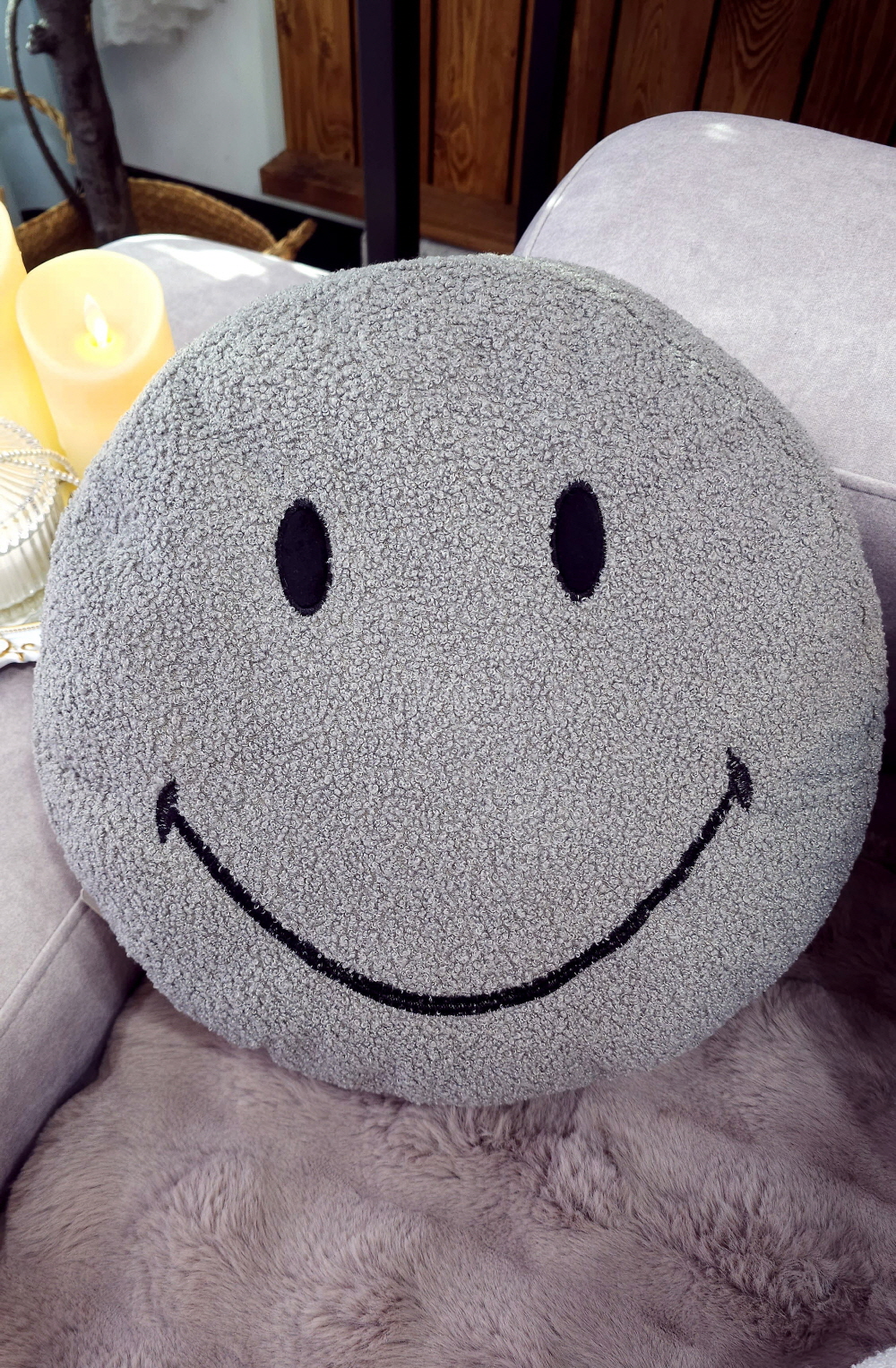 동그란 스마일쿠션 미용실쿠션 큐션 유퀴즈선물