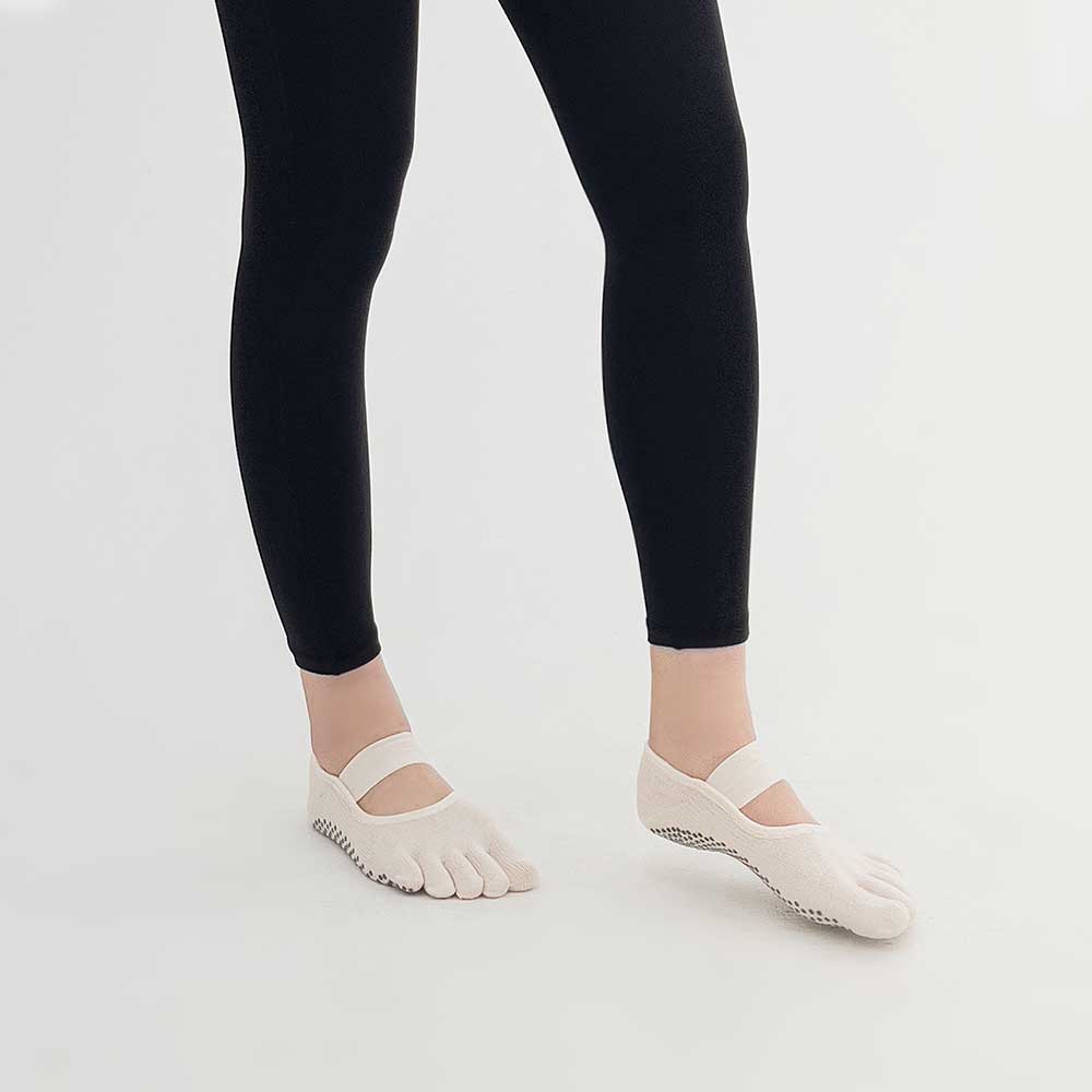아사나 와이드 밴드 풀토우 발가락 미끄럼방지 요가 양말 필라테스 양말 유발 논슬립 토삭스 - 상세 이미지 2