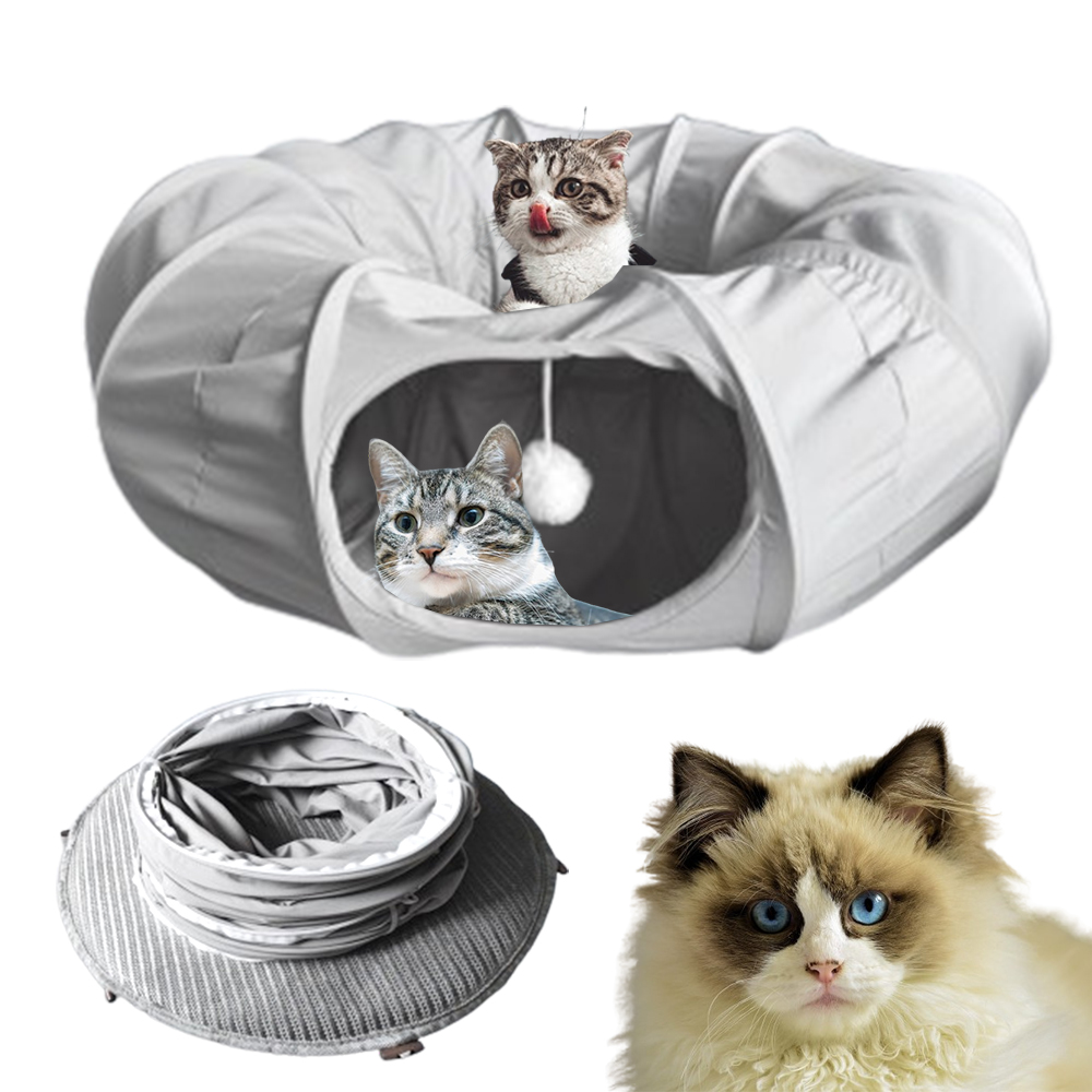 고양이 캣 터널 숨숨 놀이터 집 은신처 놀이터 매트 침대 애견 장난감 하우스 강아지 쿠션 방석 미로 동굴