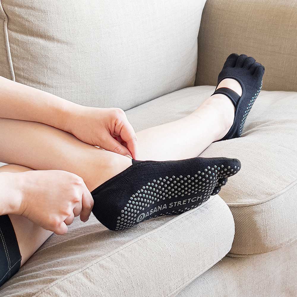 아사나 와이드 밴드 풀토우 발가락 미끄럼방지 요가 양말 필라테스 양말 유발 논슬립 토삭스 이미지 7