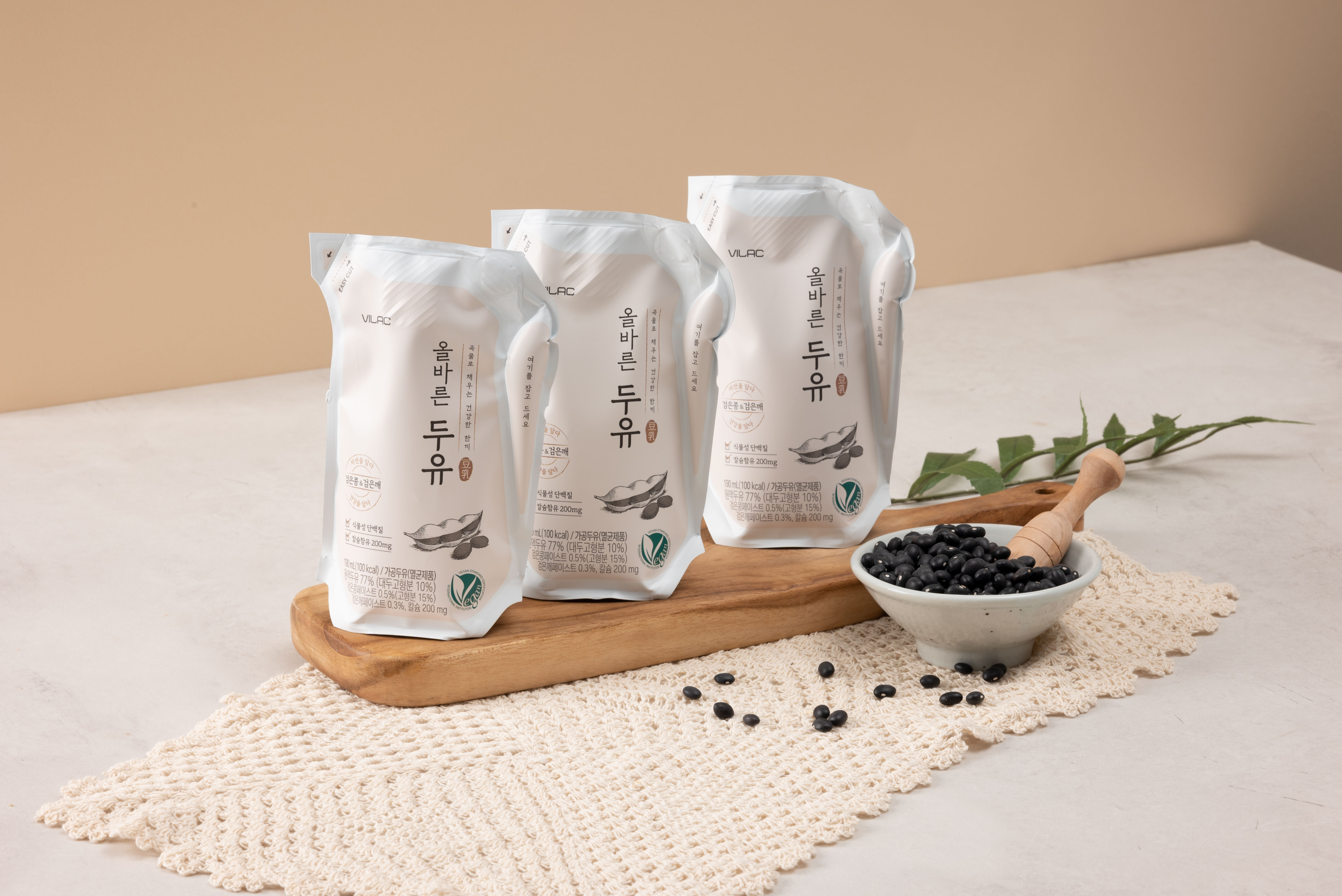 [비락] [12팩+12팩] 올바른 두유 검은콩 고칼슘 두유 190ml - 상세 이미지 3