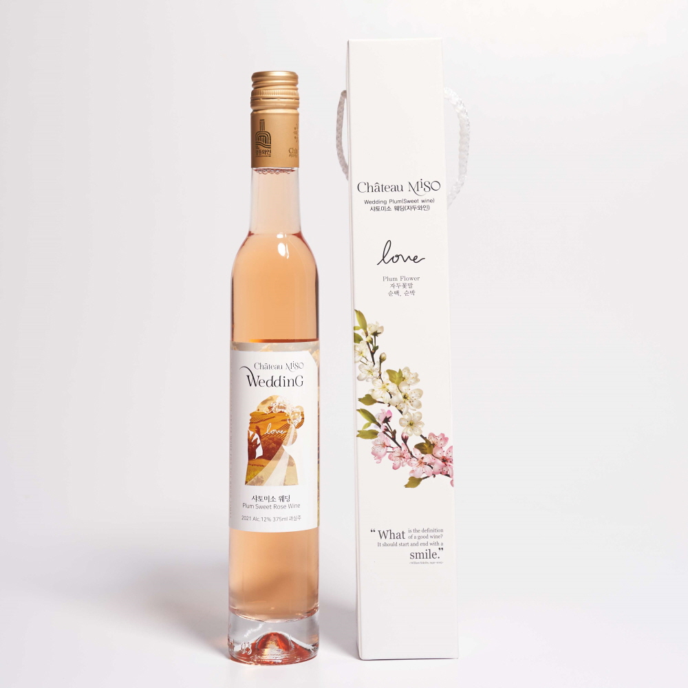 자두와인 샤토미소 웨딩 12도 375ml 도란원 한국와인 - 메인 이미지