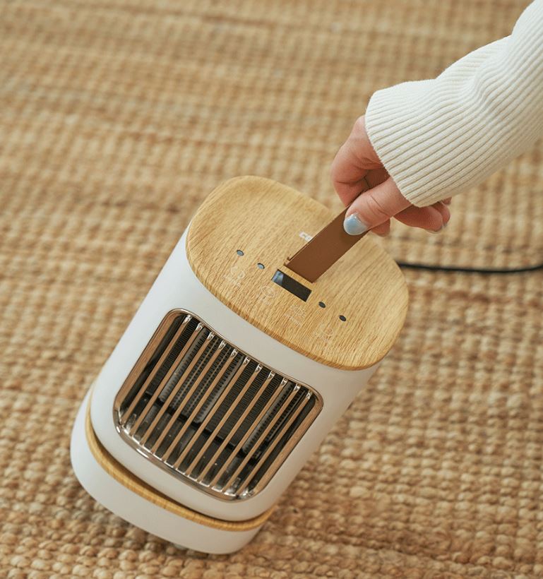 코드26 온풍기 팬히터 미니멀 PTC 전기 절약 우드화이트 PTCF1000WO 이미지 3