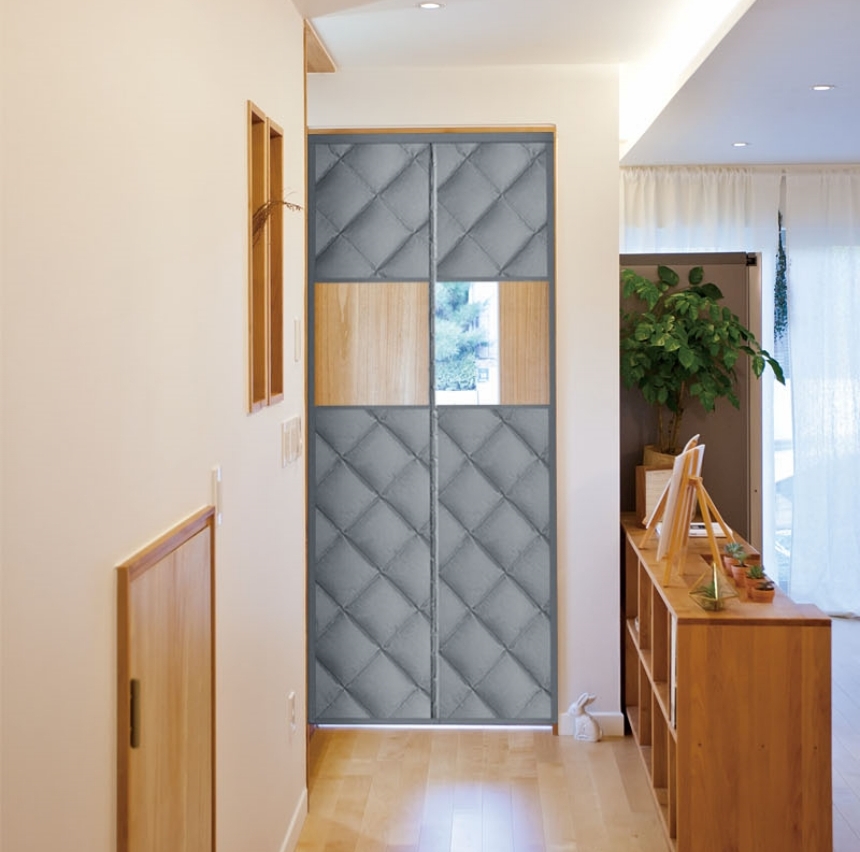 자석형 3중 패딩 난방커튼 현관 바람막이 외풍차단 방풍비닐 붙이는 방한커튼