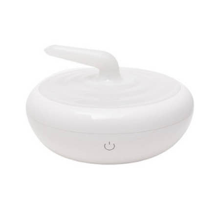 테스 상부급수 타이머장착 7가지 무드등 360도 회전분사구 미세분무 컬링스톤 가습기_화이트