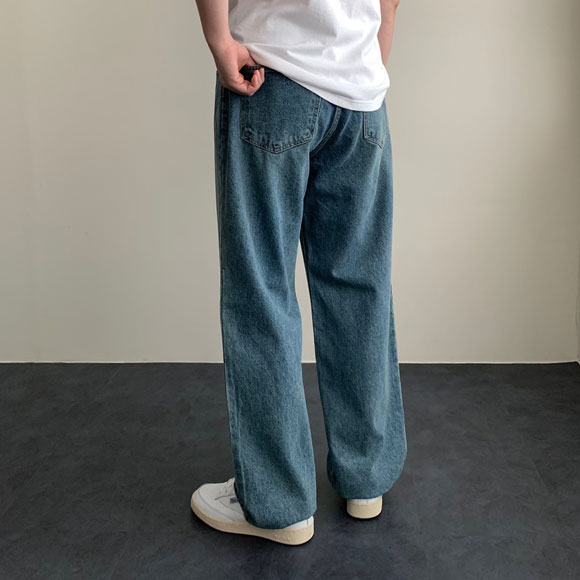 (SALE)남자블랙진 남자통청바지 남자와이드청바지 이미지 6