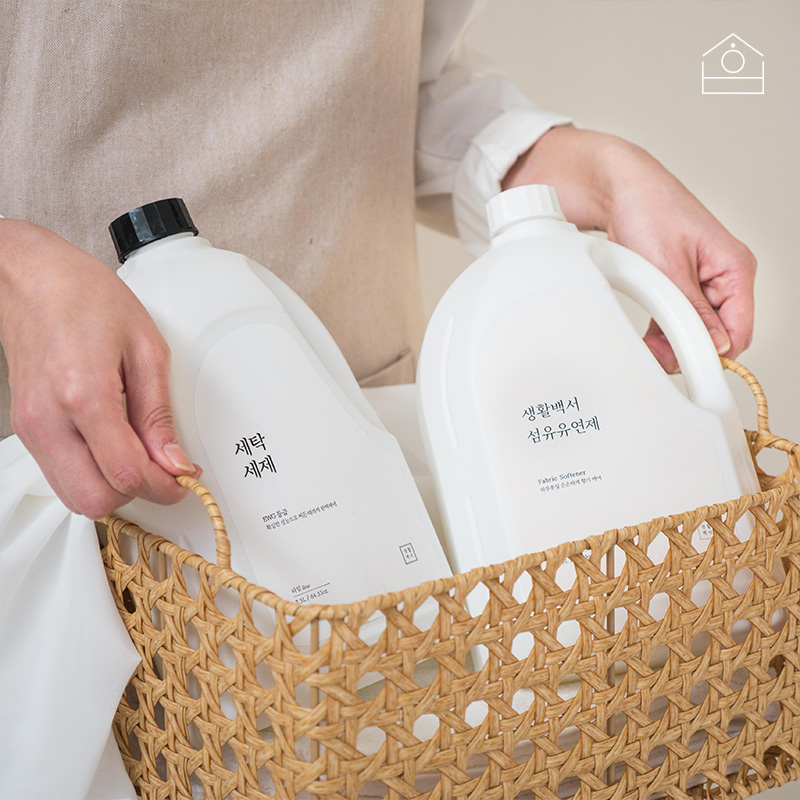생활백서 중성세제 아기 세탁세제 액체세제 드럼용 일반용 대용량 2개입