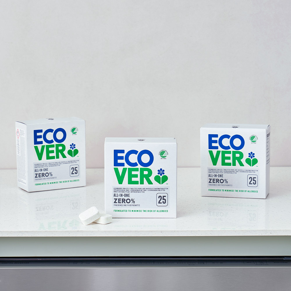 에코버 제로 올인원 식기세척기세제 무향 25개입, 3개