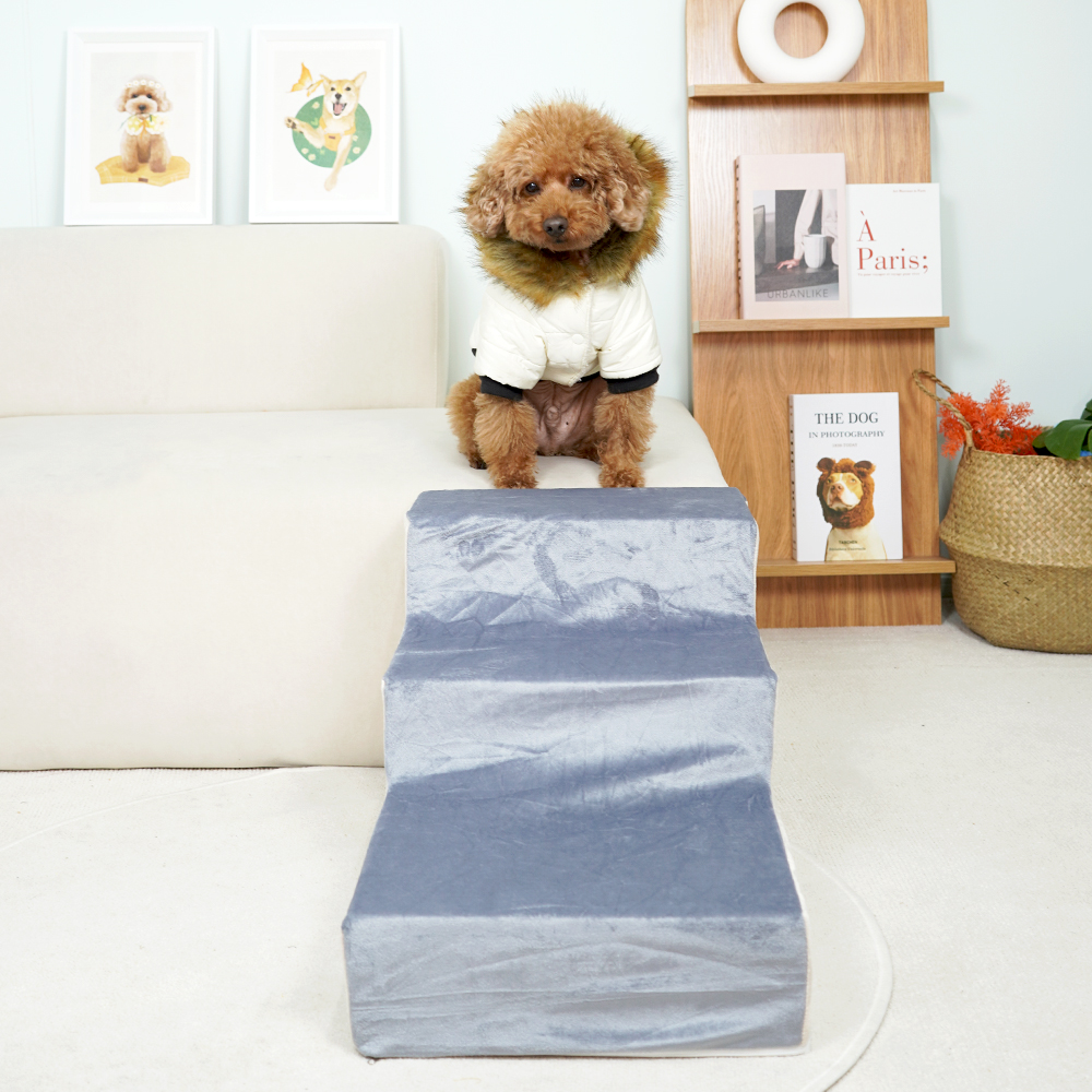 개과천선 나엘 강아지 펫스텝 애견 계단 관절 보호 슬개골 예방 부드러운 논슬립 분리세탁 이미지 6