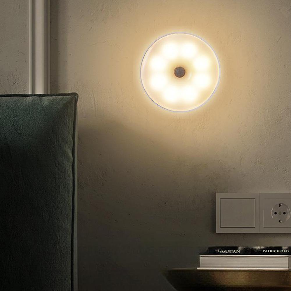 1+1 무타공 루밍 무선 LED 센서등 쿨화이트 화장실 신발장 현관문 충전식