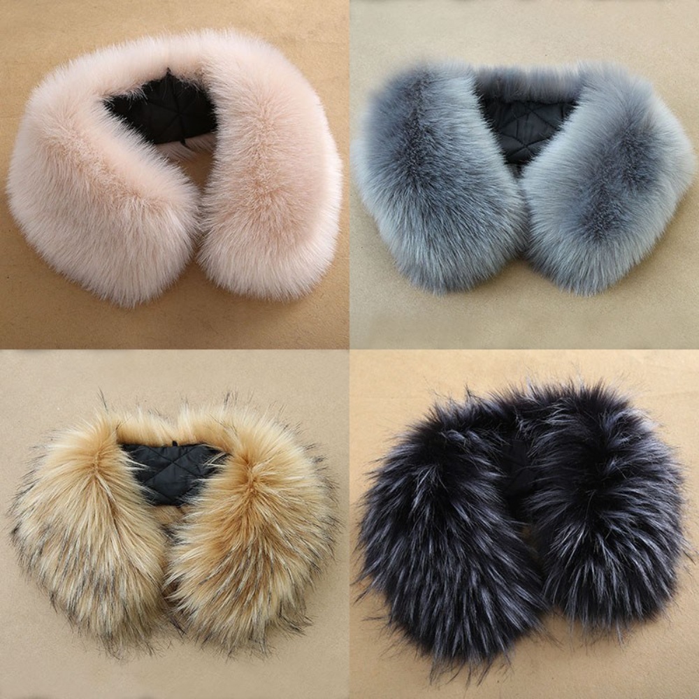 인조 모피 카라 코트 리폼 탈부착 페이크퍼 교체 라쿤털 폭스퍼 바꾸기 55CM 25컬러 - 상품 이미지